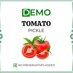 4 - DEMO PRODUCT LABEL FOR PICKLES